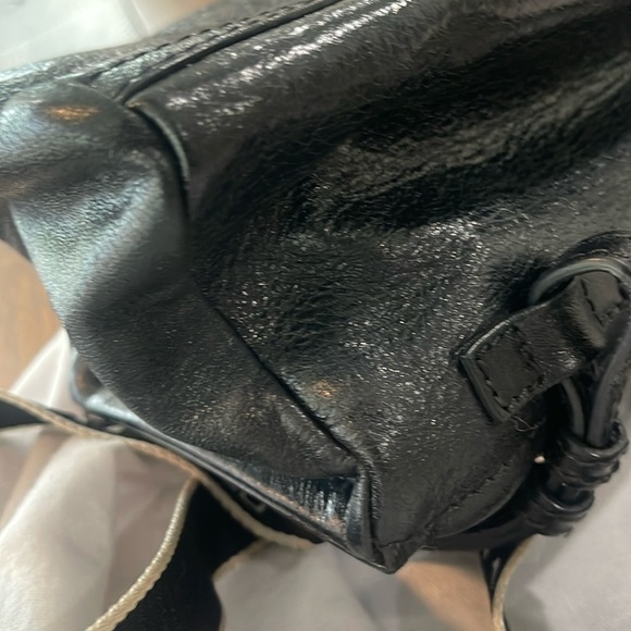 Givenchy Pandora black mini crossbody bag logo adjustable strap webbing w Flaws - Picture 7 of 17